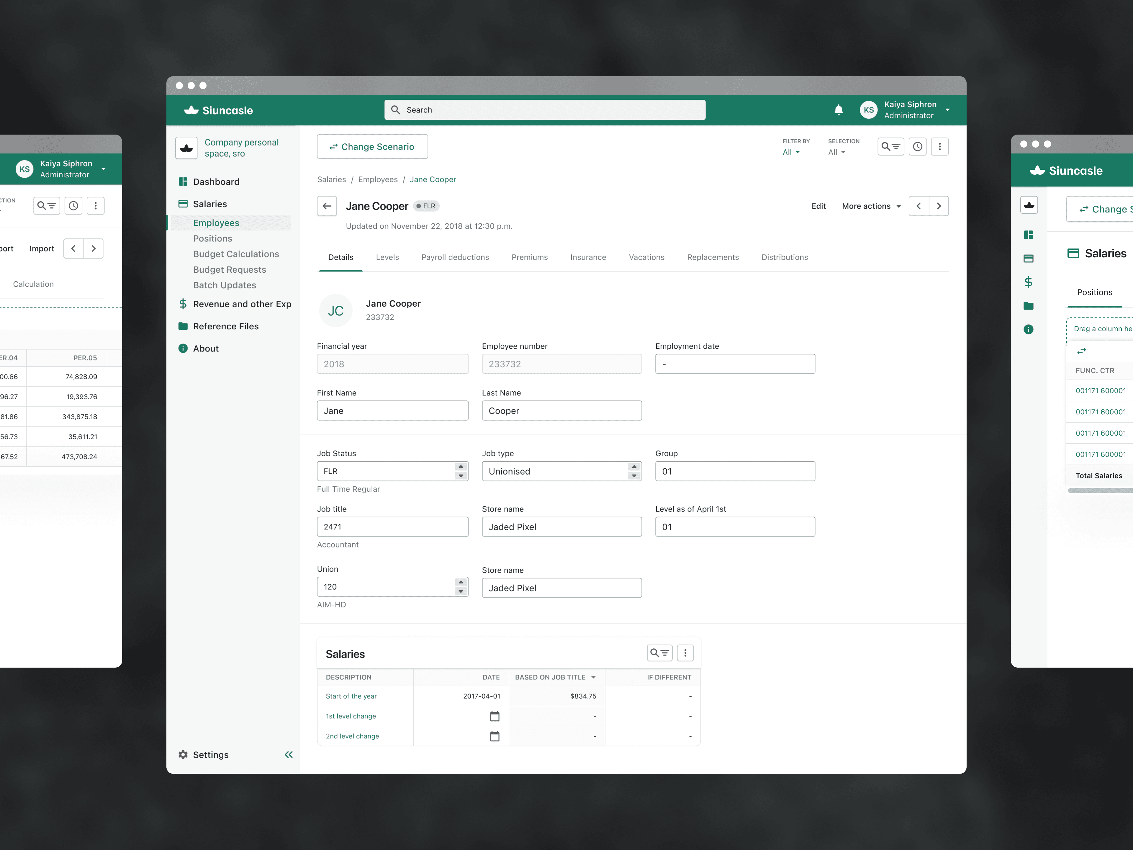 Dashboard screen