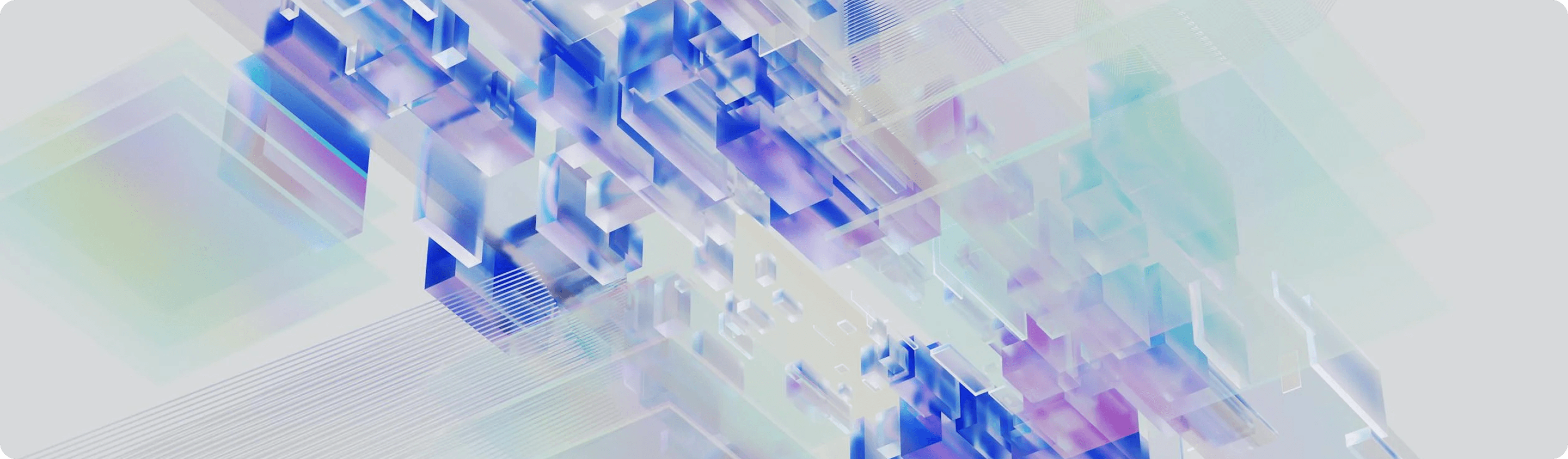 Abstract image with glass objects