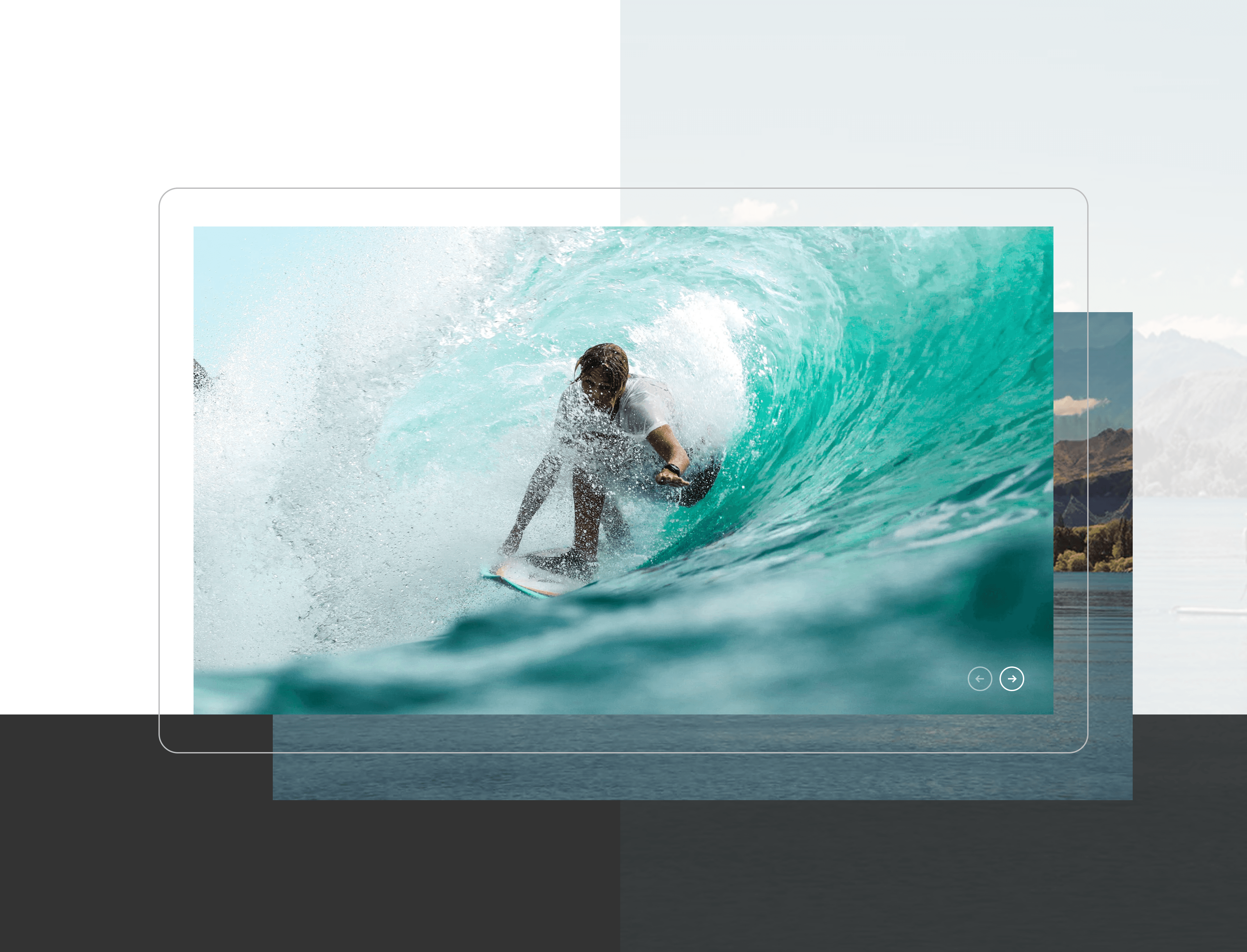 Surfer riding a wave on the water